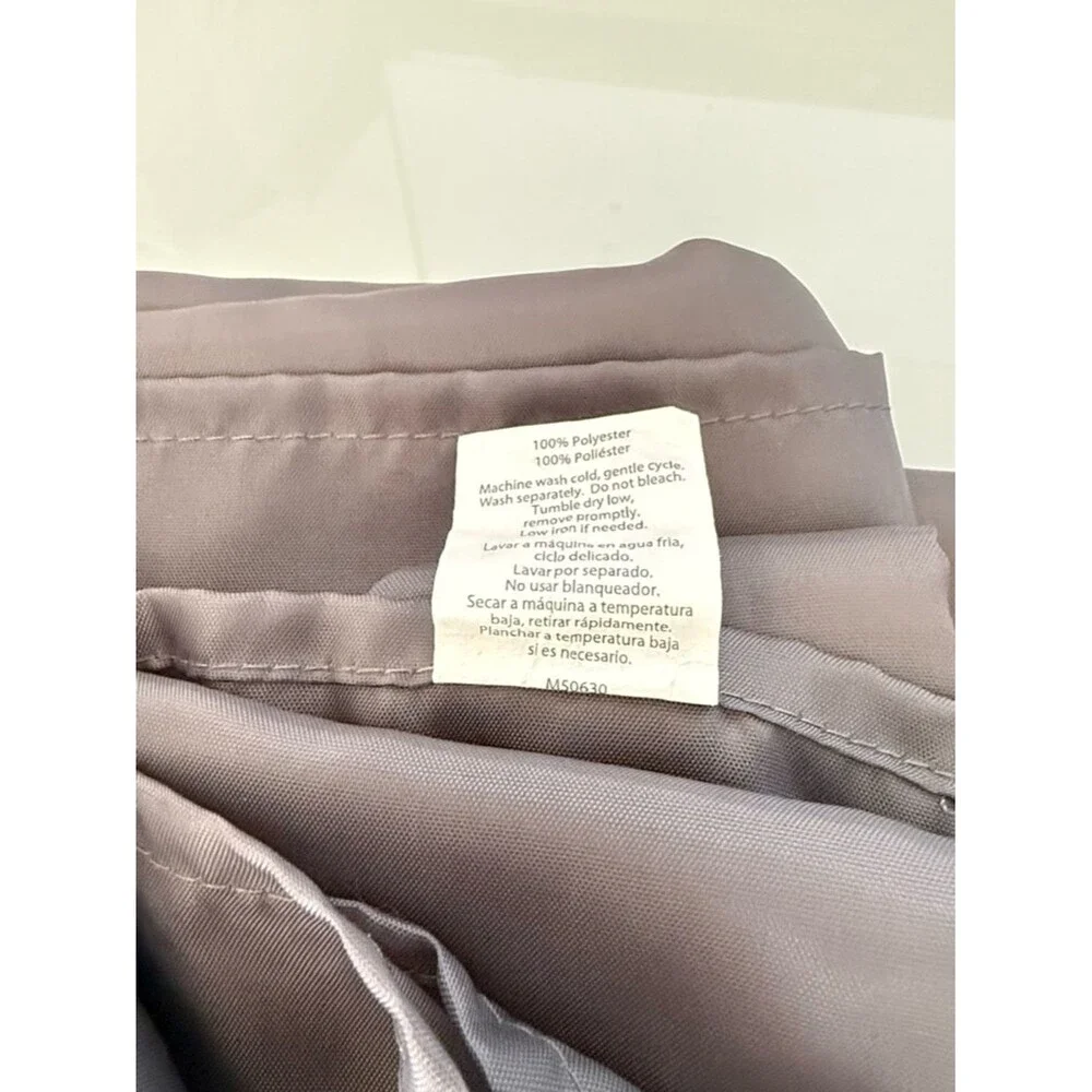 Mainstays Gray Shower Curtain Panel 71x70 and 12 shower hooks